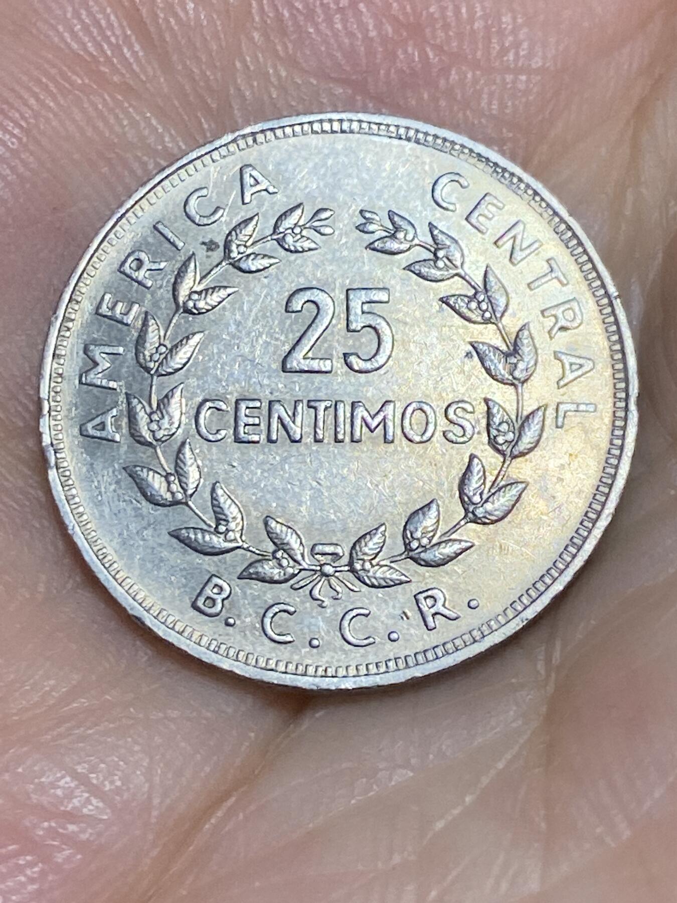 2025年第六十六场(总第九十二场）外国好品散币(免佣金) 哥斯达黎加🇨🇷1974年25分(v版，加拿大多伦多造，窄面值)
