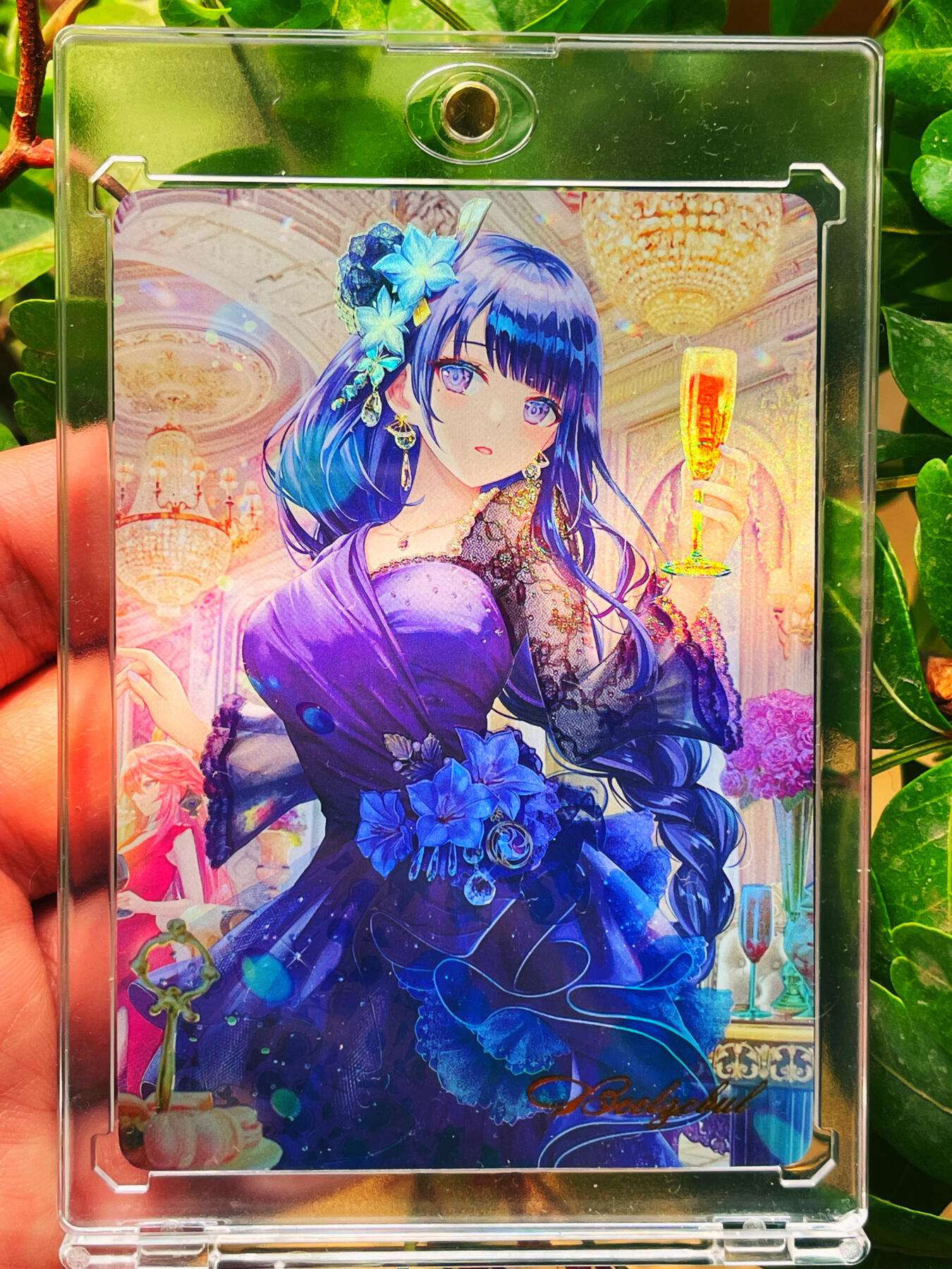 显眼宝23期 都是自己玩的卡  【带卡砖】燎原卡牌早期 T画师 原神 花嫁雷电将军 一张 极品浮雕彩闪 