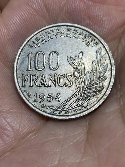 2025年第六十六场(总第九十二场）外国好品散币(免佣金) - 法国🇫🇷1954年100法郎