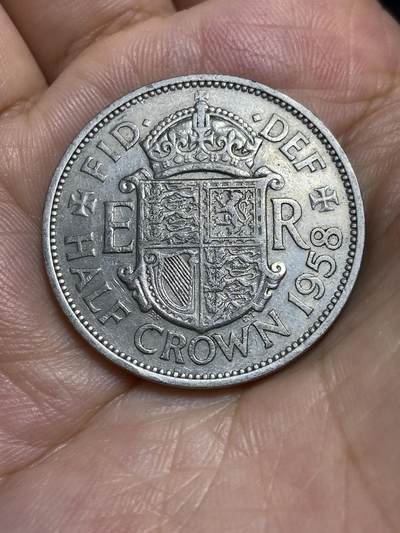 2025年第六十六场(总第九十二场）外国好品散币(免佣金) - 少见特年–英国🇬🇧1958年半克朗(伊丽莎白二世青年桂冠)