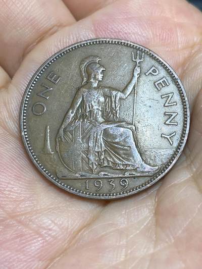 2025年第六十六场(总第九十二场）外国好品散币(免佣金) - 英国🇬🇧1939年1便士(乔治六世第一版，印度皇帝加字版)