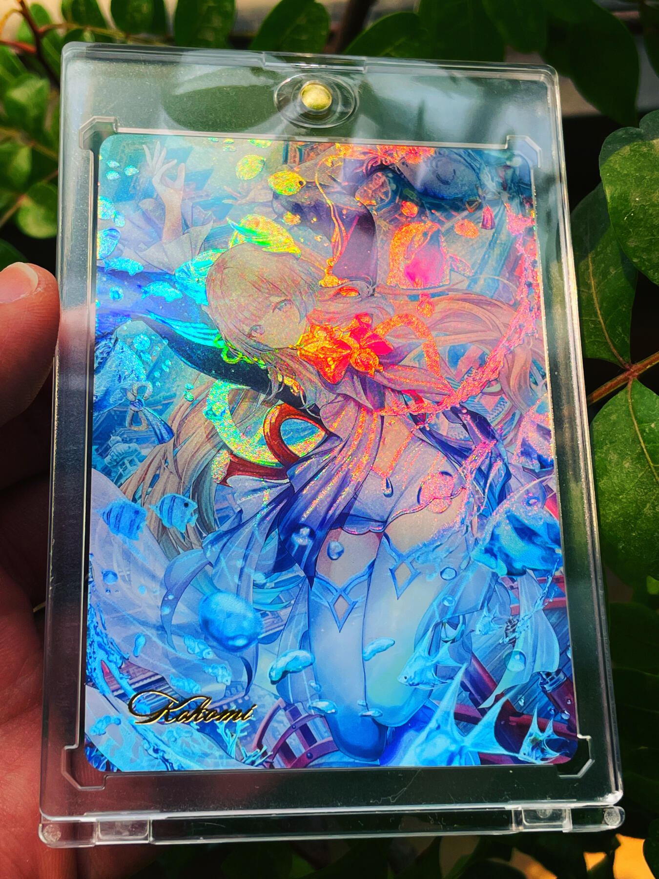 显眼宝23期 都是自己玩的卡  【带卡砖】燎原卡牌早期 T画师 原神 珊瑚宫心海一张 极品浮雕彩闪 