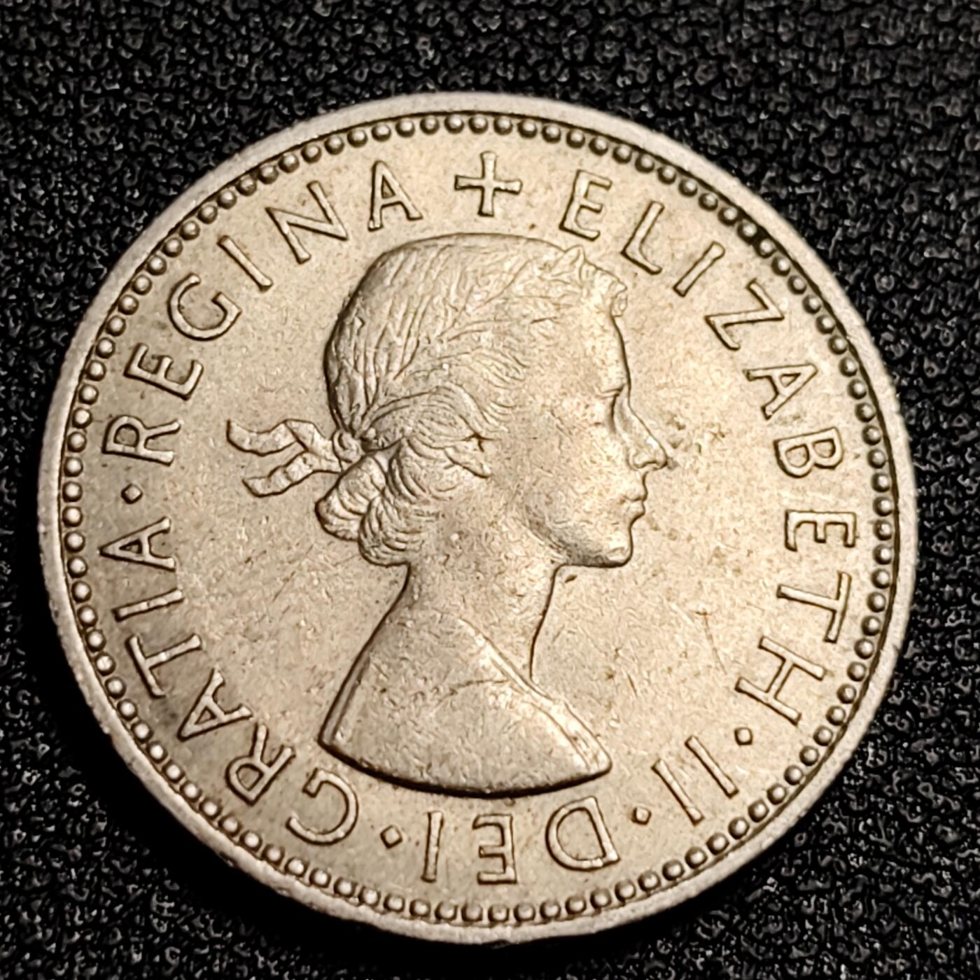泉币菌-第53场-精品场  英国1963年 早期1先令镍币 24mm 伊丽莎白二世女王
