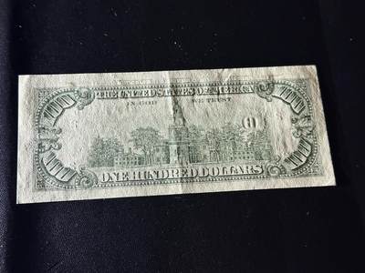 《外钞收藏家》第五百四十七期（本期稀少裸币、刀币、精品评级）（本平台长期征集拍品、欢迎藏友们联系合作） 1990年美国小头版100美元 AU品相