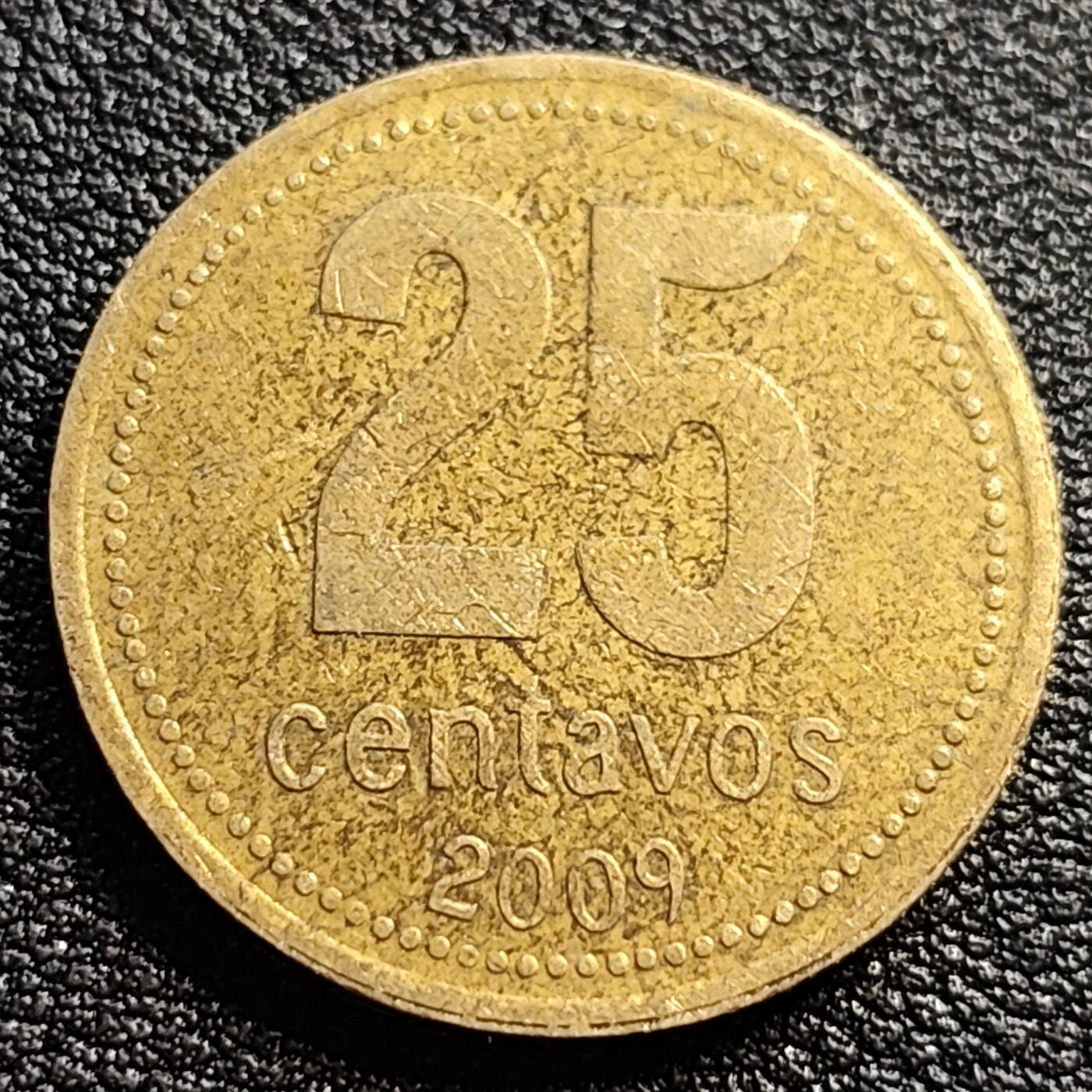 泉币菌-第54场-各国散币场 阿根廷25分铜币 艾利斯市政厅 24mm