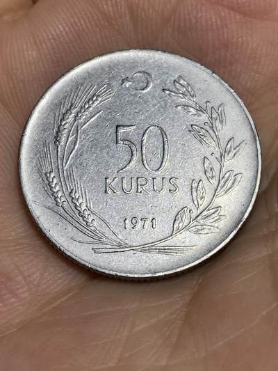 2025年第六十七场(总第九十三场）外国好品散币(免佣金) - 土耳其🇹🇷1971年50库鲁(FAO币，经典安纳托利亚新娘图案)