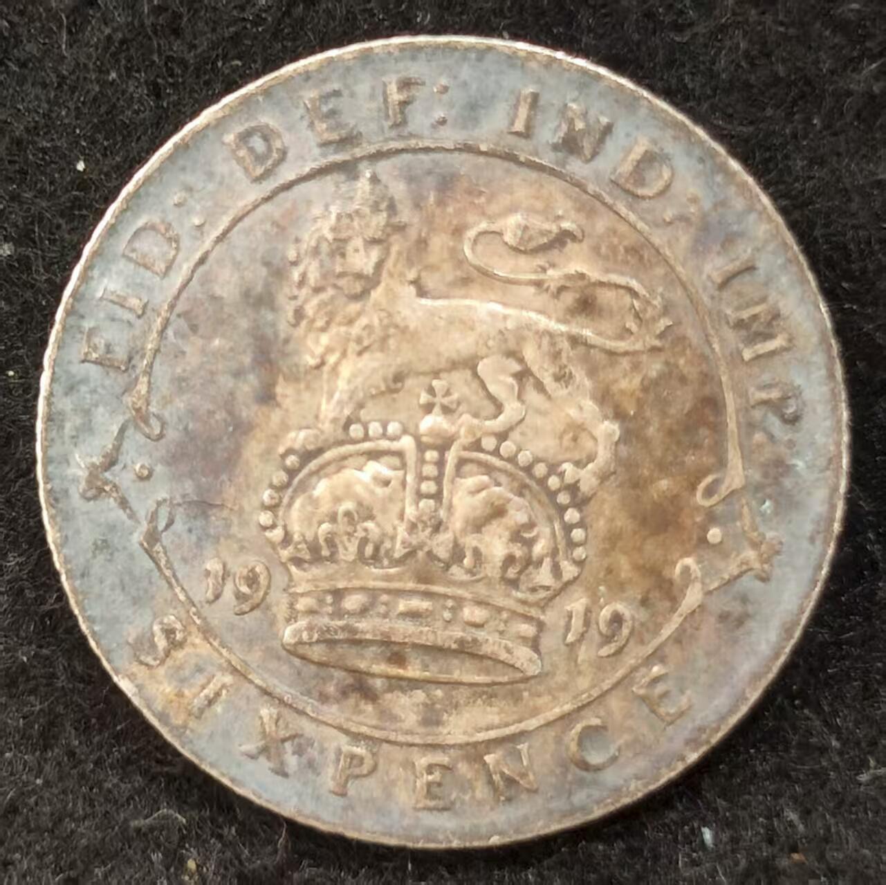 G&W世界散币，银币处理专场（第24场） 英国1919年6便士  银币