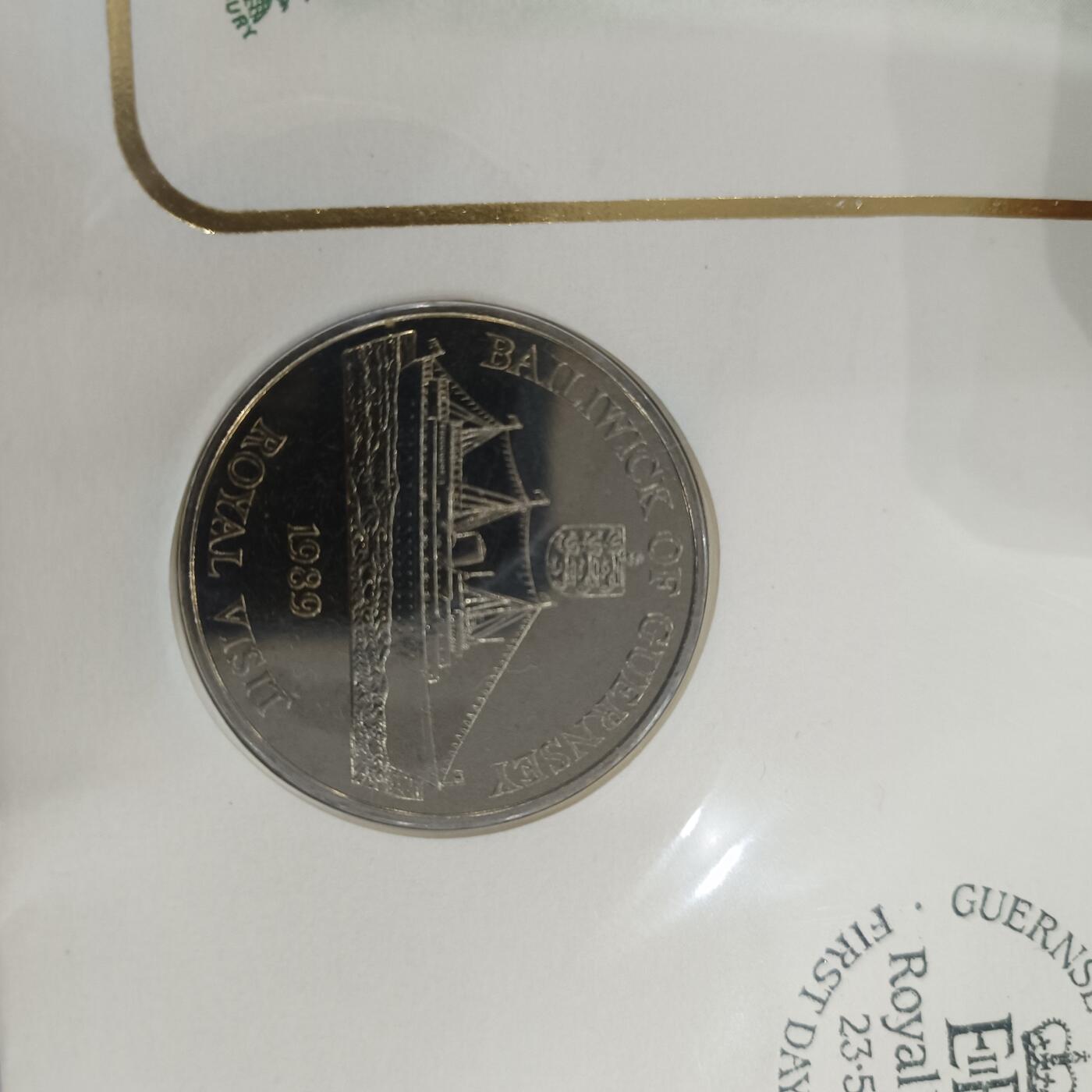 泡泡币外币第六十场可代拍15038385335微信 少见根西倒二镑大克朗
