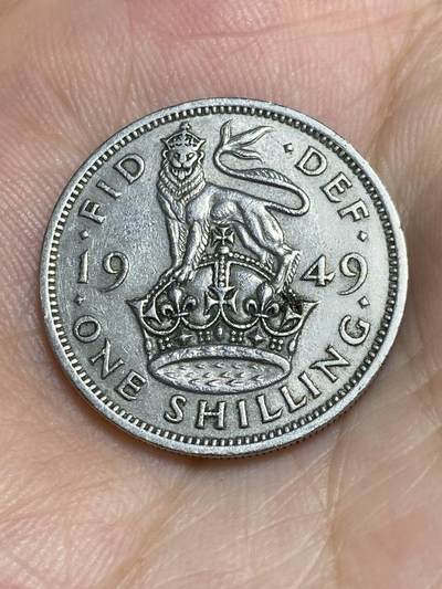 2025年第六十七场(总第九十三场）外国好品散币(免佣金) - 较少见–英国🇬🇧1949年1先令(乔治六世第三版，铜镍材质英格兰站狮版，首发年)