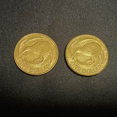 【游宝拍卖】乙巳蛇年58期 周一集拍 福袋卡包 - 新西兰1元 2枚