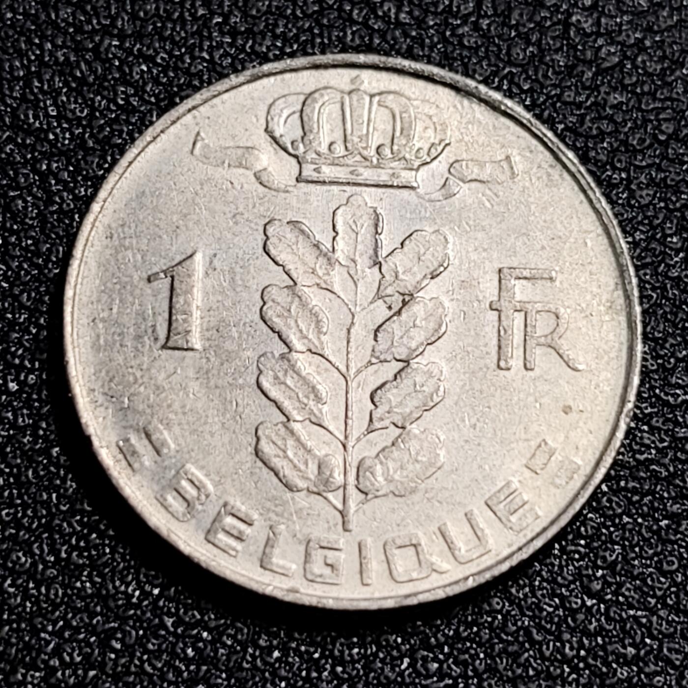 泉币菌-第53场-精品场 比利时1978年1法郎铜镍币（佛兰芒文版BELGIË），谷物女神，21mm