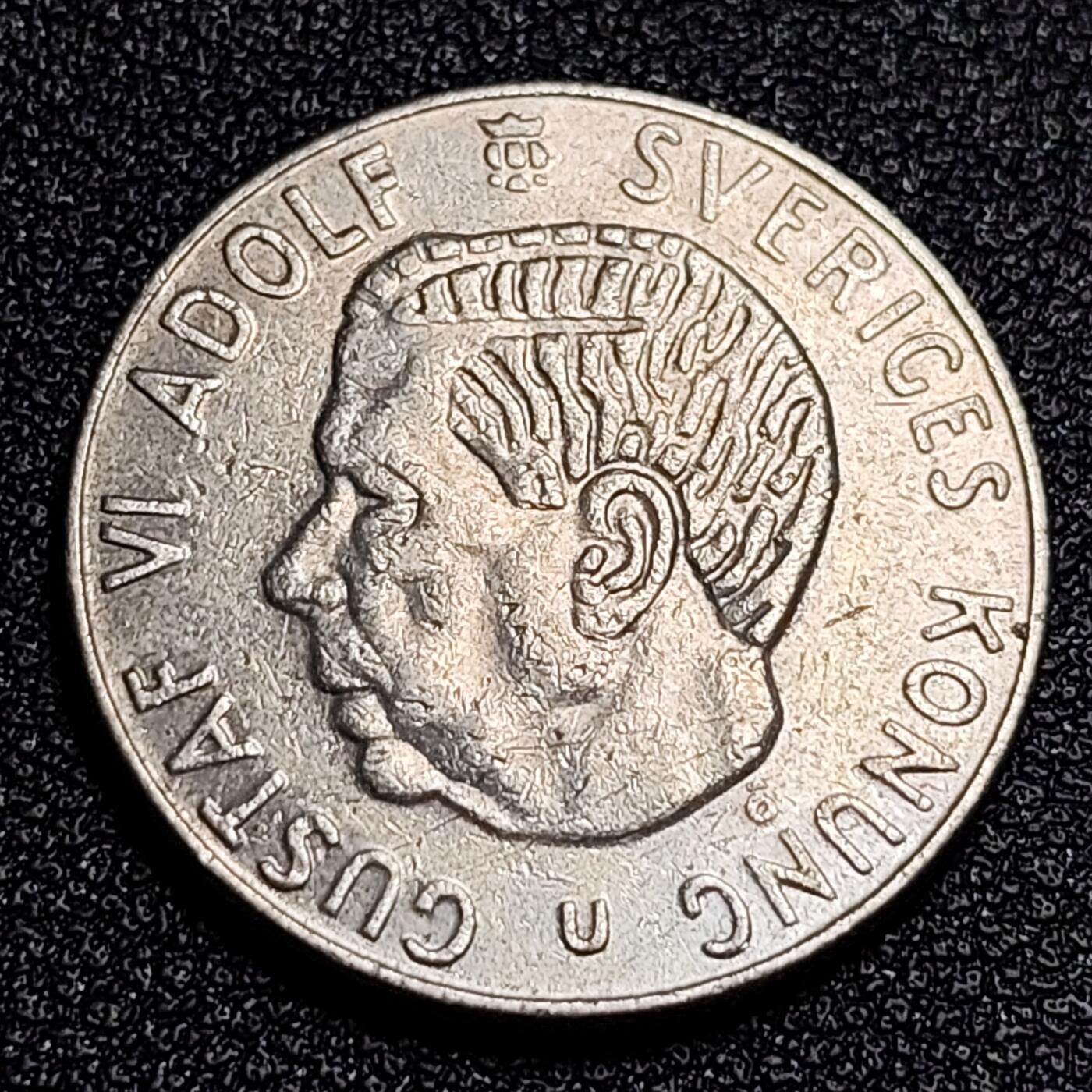 泉币菌-第53场-精品场 古斯塔夫六世国王 瑞典1973年1克朗  25mm 