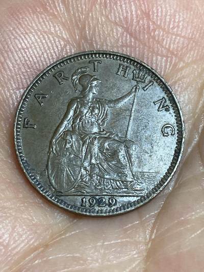 2025年第六十七场(总第九十三场）外国好品散币(免佣金) - 英国🇬🇧1929年1法新(乔治五世第三版)
