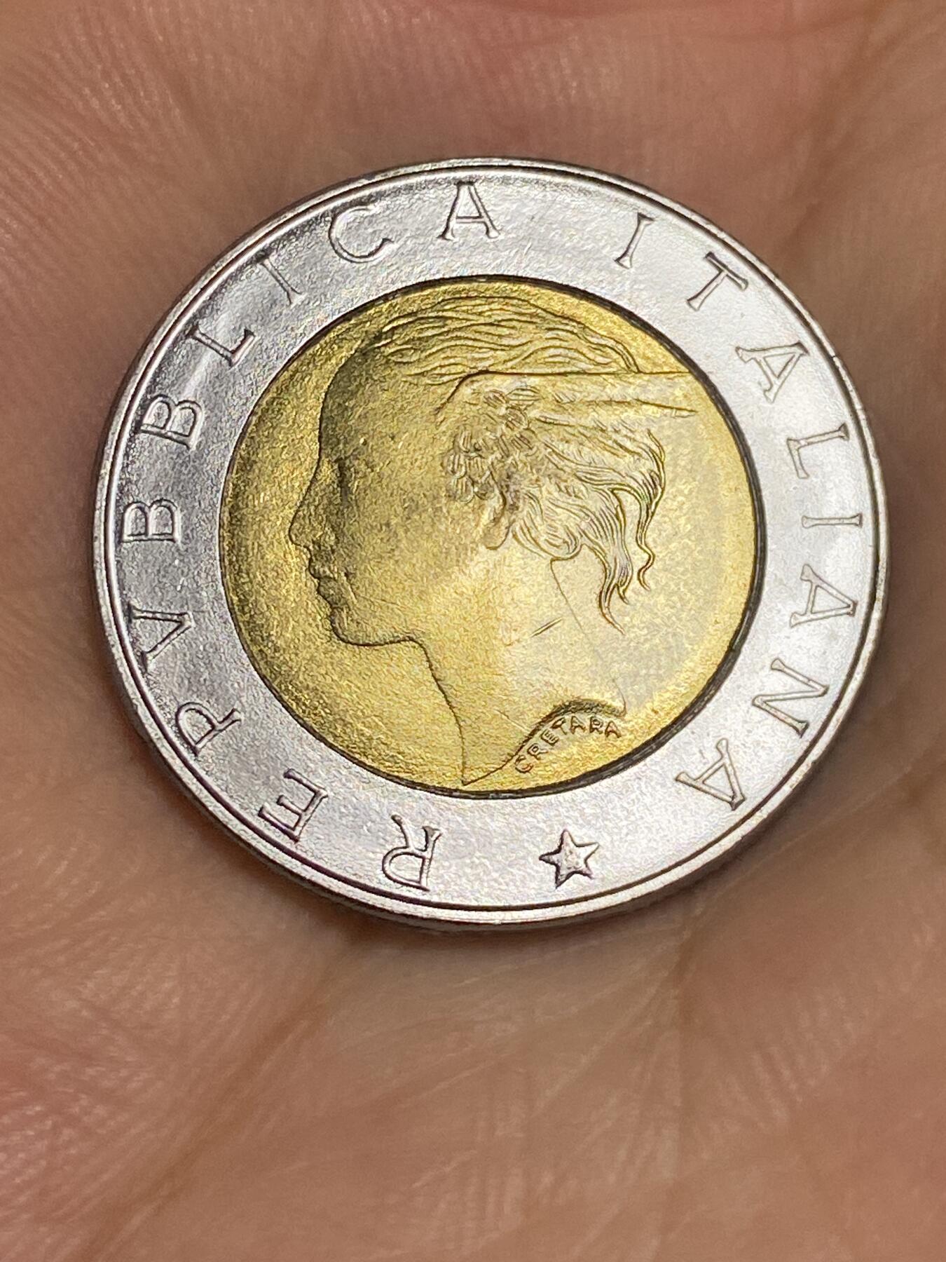 2025年第六十七场(总第九十三场）外国好品散币(免佣金) 原光好品–意大利🇮🇹1996年500里拉(国家统计局70周年纪念币)