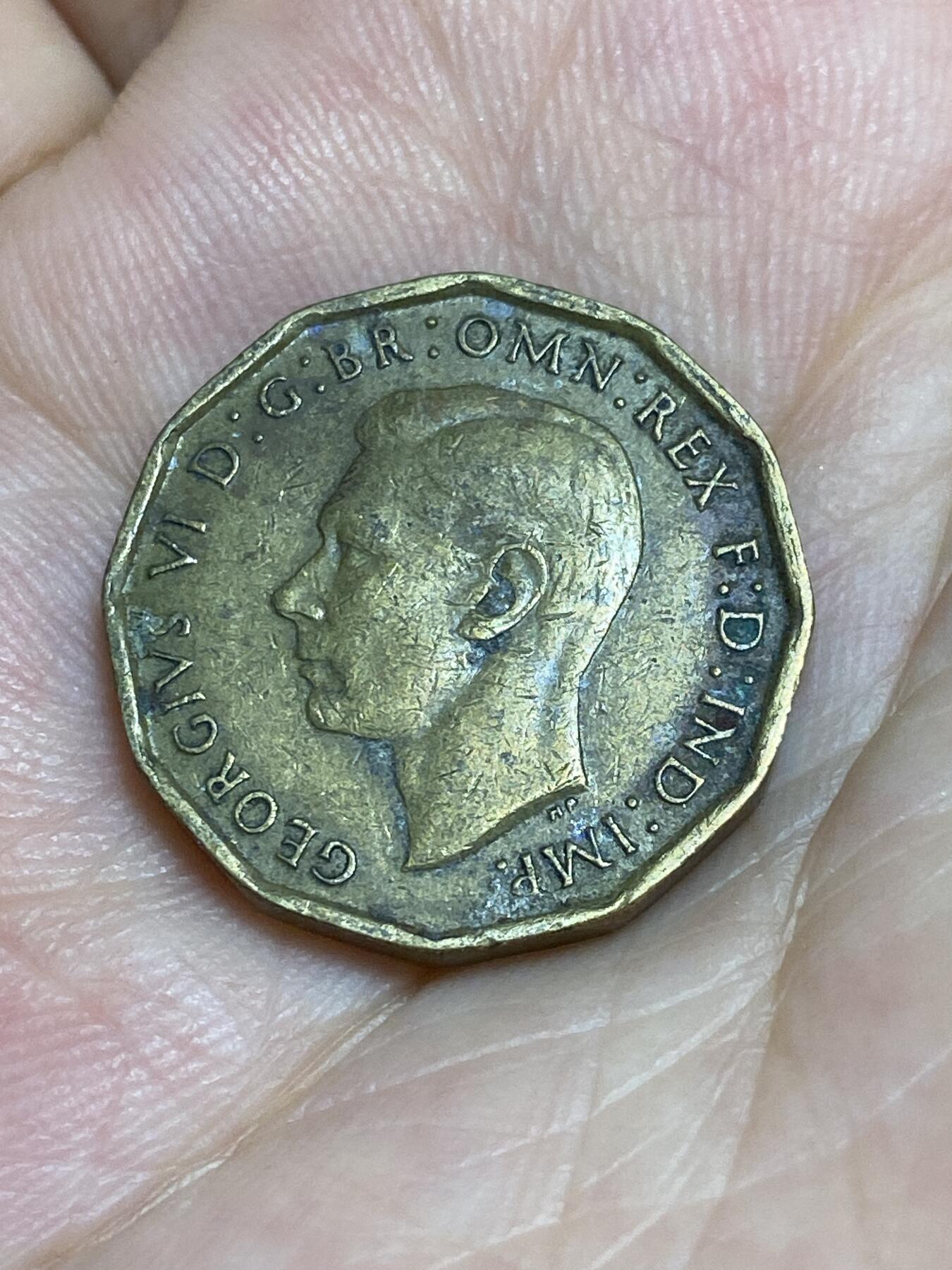 2025年第六十七场(总第九十三场）外国好品散币(免佣金) 英国🇬🇧1943年3便士(乔治六世第一版，印度皇帝加字版)