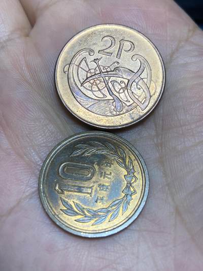 2025年第六十六场(总第九十二场）外国好品散币(免佣金) - 好品币2枚：日本🇯🇵平成元年10円，爱尔兰🇮🇪1990年2