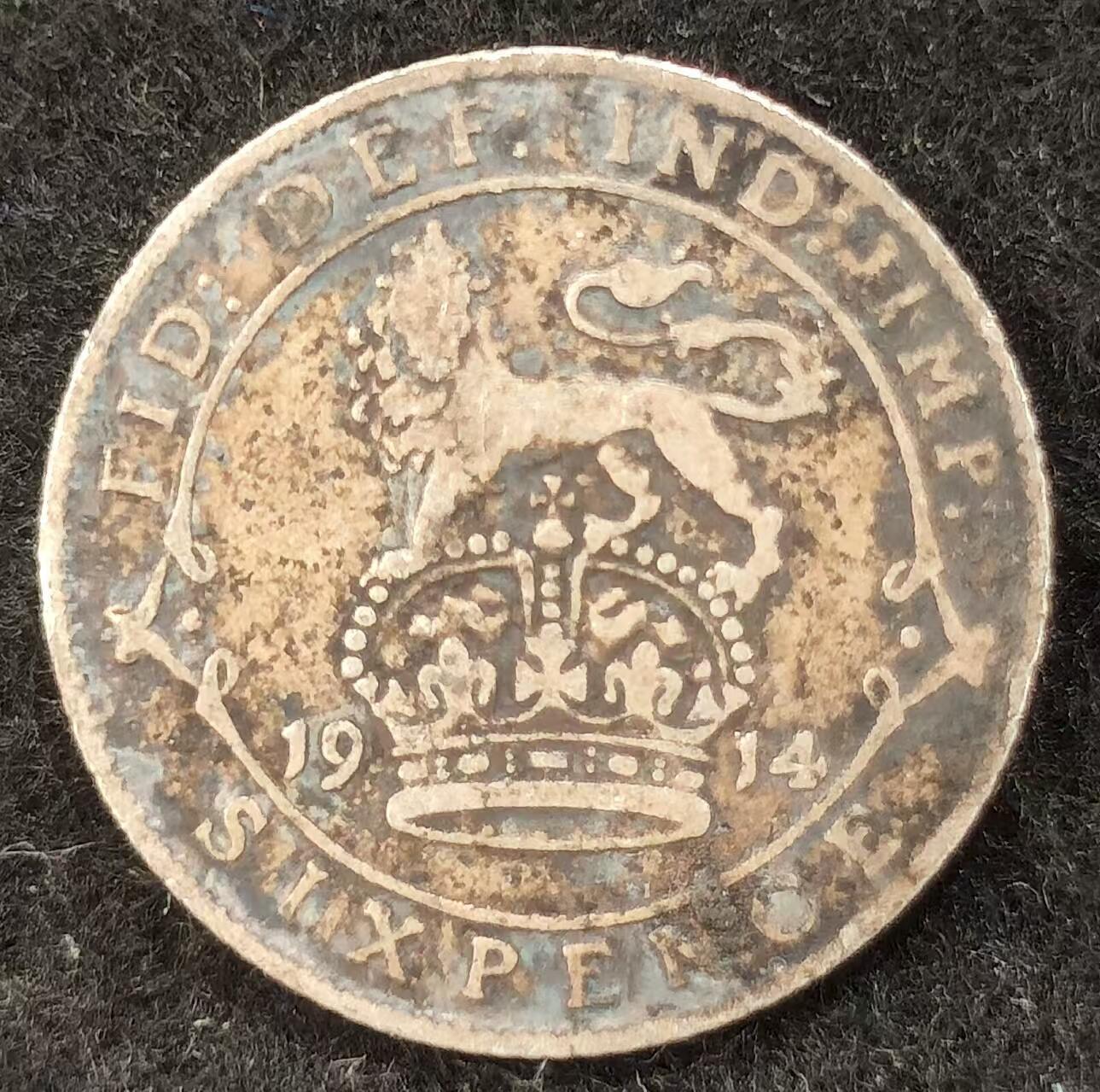 G&W世界散币，银币处理专场（第24场） 英国1914年6便士  银币