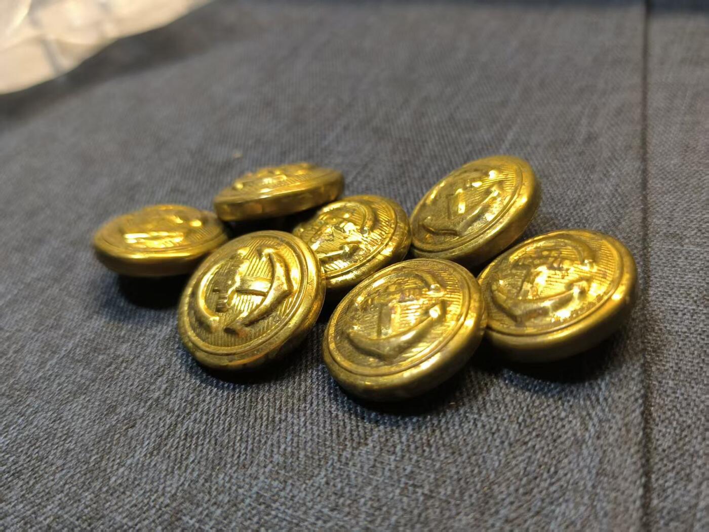 古林万国勋赏☆☆爱藏☆☆精品第二期-分享拍场赚佣金 民国海员大衣铜纽扣一组