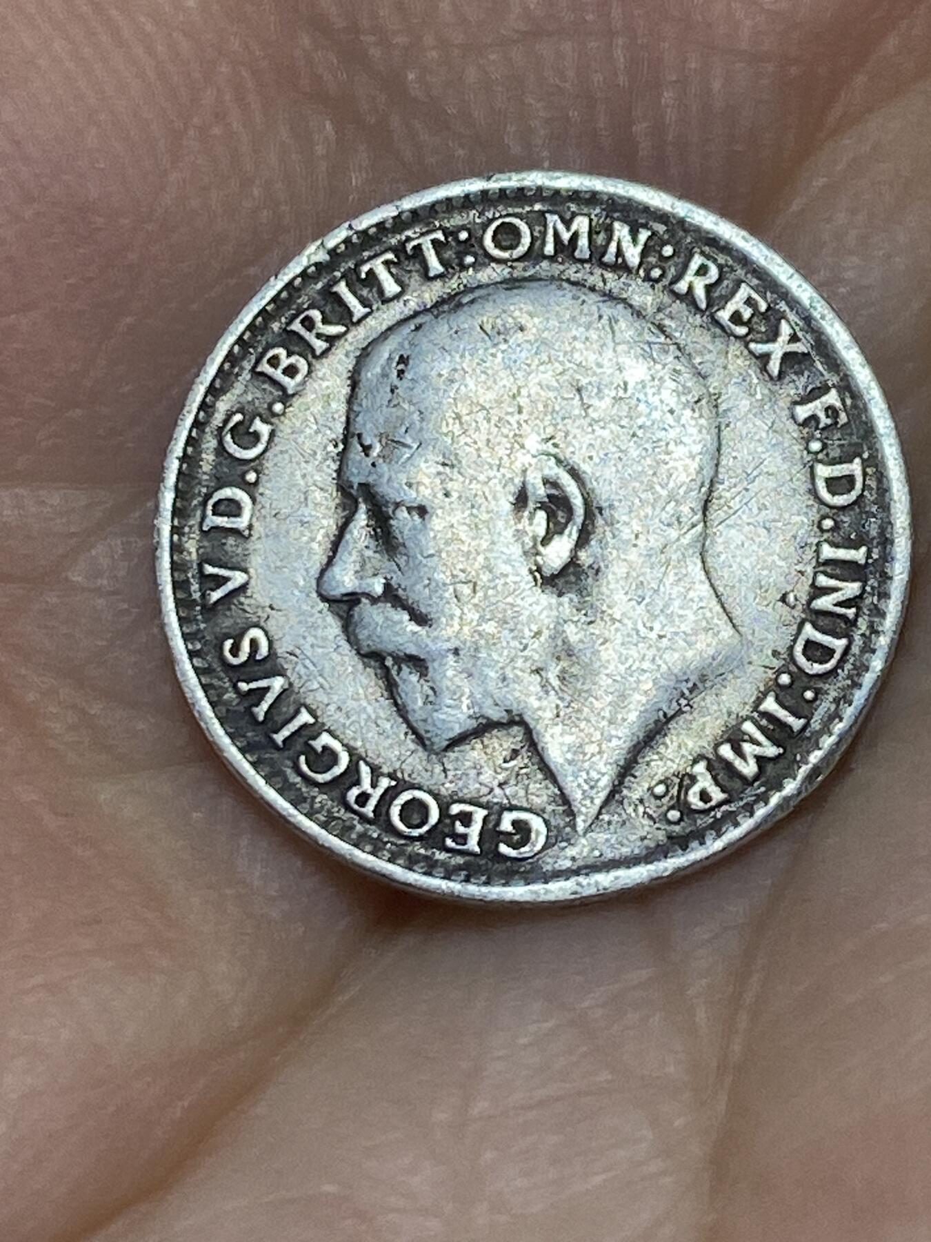 2025年第六十六场(总第九十二场）外国好品散币(免佣金) 英国🇬🇧1918年3便士银币(乔治五世第一版，925高银)