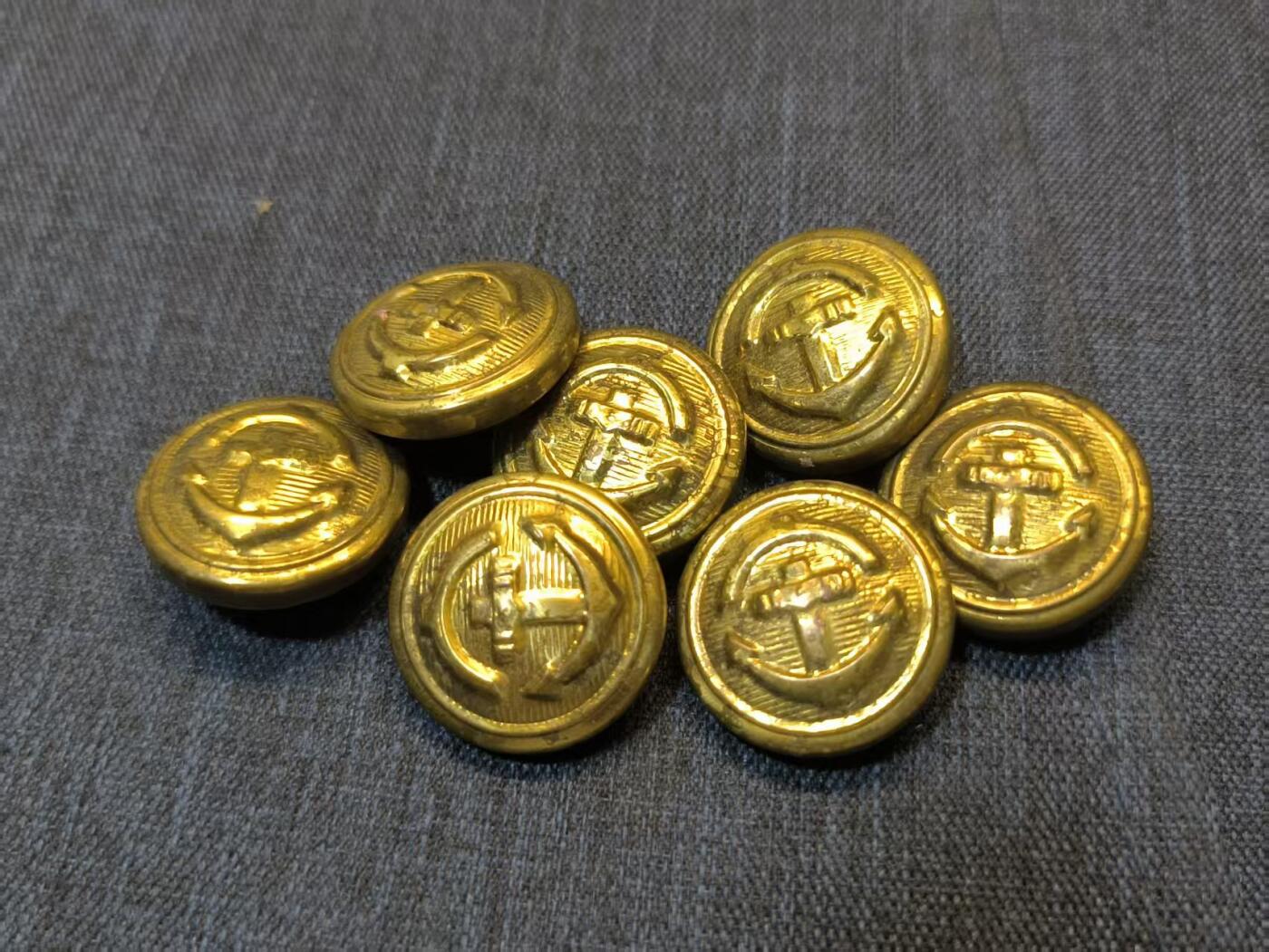 古林万国勋赏☆☆爱藏☆☆精品第二期-分享拍场赚佣金 民国海员大衣铜纽扣一组