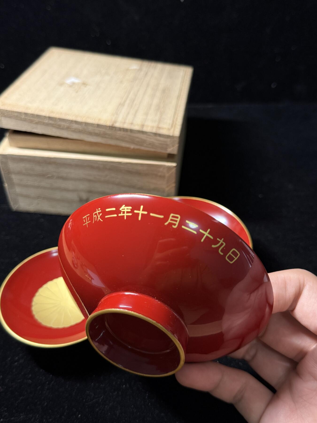 戎马世界章牌大赏第100期 日本议会开设百年纪念漆碗一组