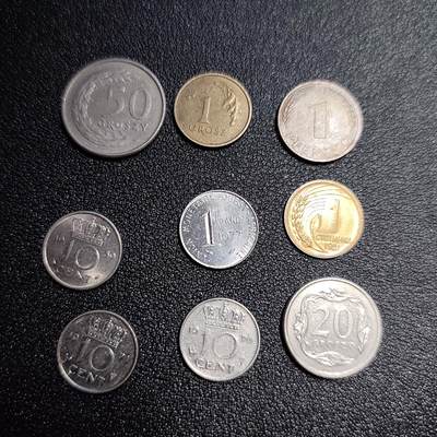 泉币菌-第53场-精品场 - 各国散币组合9枚