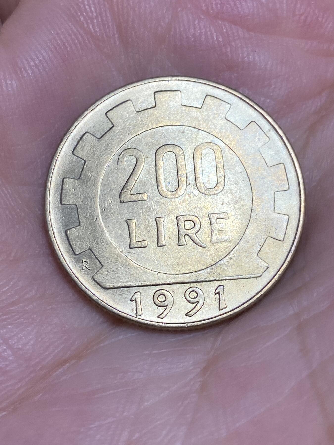 2025年第六十七场(总第九十三场）外国好品散币(免佣金) 好品–意大利🇮🇹1991年200里拉
