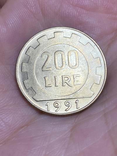 2025年第六十七场(总第九十三场）外国好品散币(免佣金) - 好品–意大利🇮🇹1991年200里拉