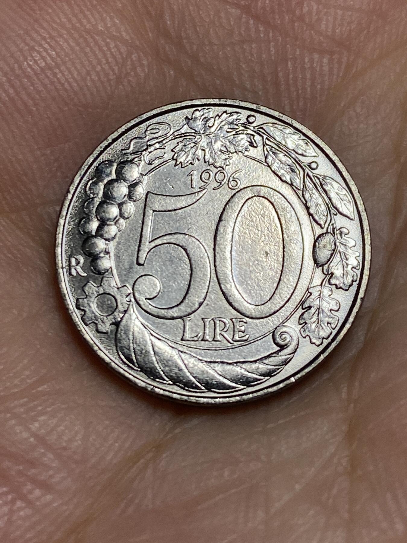 2025年第六十七场(总第九十三场）外国好品散币(免佣金) 原光好品–意大利🇮🇹1996年50里拉(首发年)