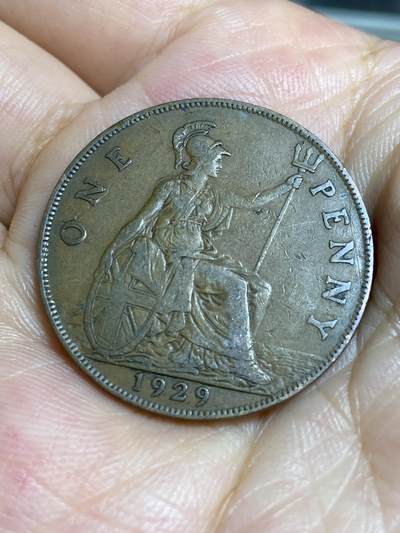 2025年第六十七场(总第九十三场）外国好品散币(免佣金) - 英国🇬🇧1929年1便士(乔治五世第三版)
