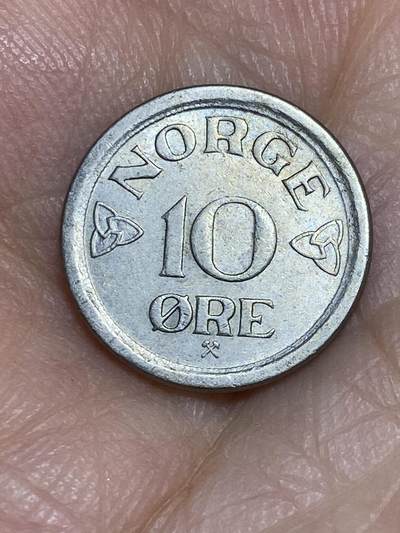 2025年第六十六场(总第九十二场）外国好品散币(免佣金) - 挪威🇳🇴1957年10欧尔(哈康七世逝世年，关门年)