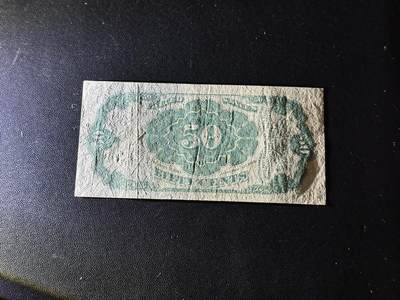 《外钞收藏家》第五百四十七期（本期稀少裸币、刀币、精品评级）（本平台长期征集拍品、欢迎藏友们联系合作） 1863年美国50分 非全新 品相如图