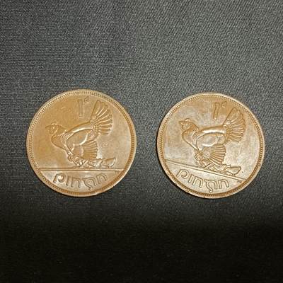 【游宝拍卖】乙巳蛇年58期 周一集拍 - 爱尔兰大铜板 2枚