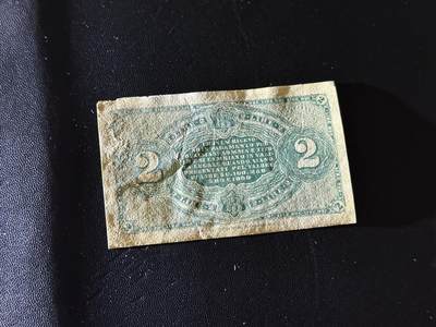 《外钞收藏家》第五百四十七期（本期稀少裸币、刀币、精品评级）（本平台长期征集拍品、欢迎藏友们联系合作） 1870年托斯卡纳银行2里拉 非全新 品相如图