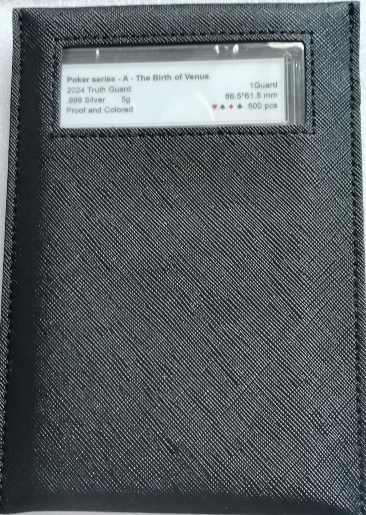 瓶子🏺第199期拍卖会    世界名画纪念卡型银币  精制银币  梅花A