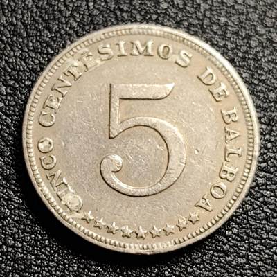 泉币菌-第54场-各国散币场 - 巴拿马1982年5分 国鸟角雕  铜镍币  21.2mm 