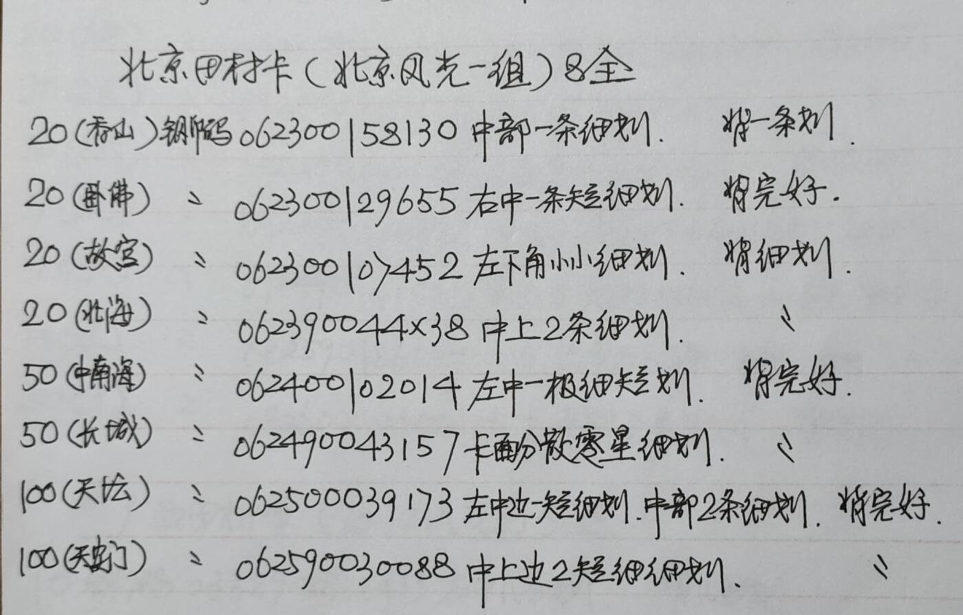 公藏第52期裸卡拍卖
