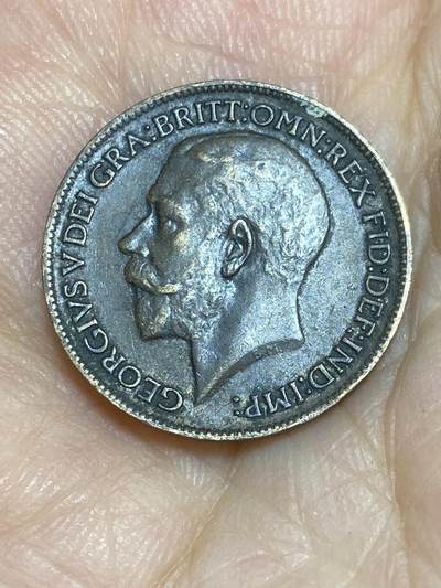 2025年第六十六场(总第九十二场）外国好品散币(免佣金) - 透打–英国🇬🇧1912年1法新(乔治五世第一版)