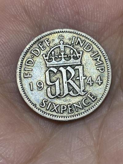 2025年第六十六场(总第九十二场）外国好品散币(免佣金) - 英国🇬🇧1944年6便士银币(乔治六世第一版)