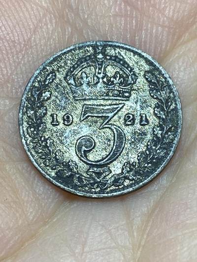 2025年第六十六场(总第九十二场）外国好品散币(免佣金) - 英国🇬🇧1921年3便士银币(乔治五世第二版)