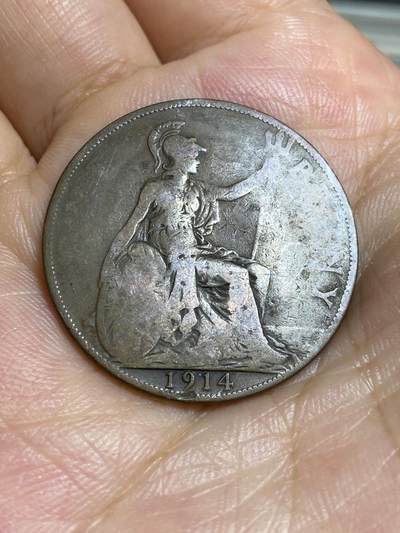 2025年第六十七场(总第九十三场）外国好品散币(免佣金) - 英国🇬🇧1914年1便士(乔治五世第一版)