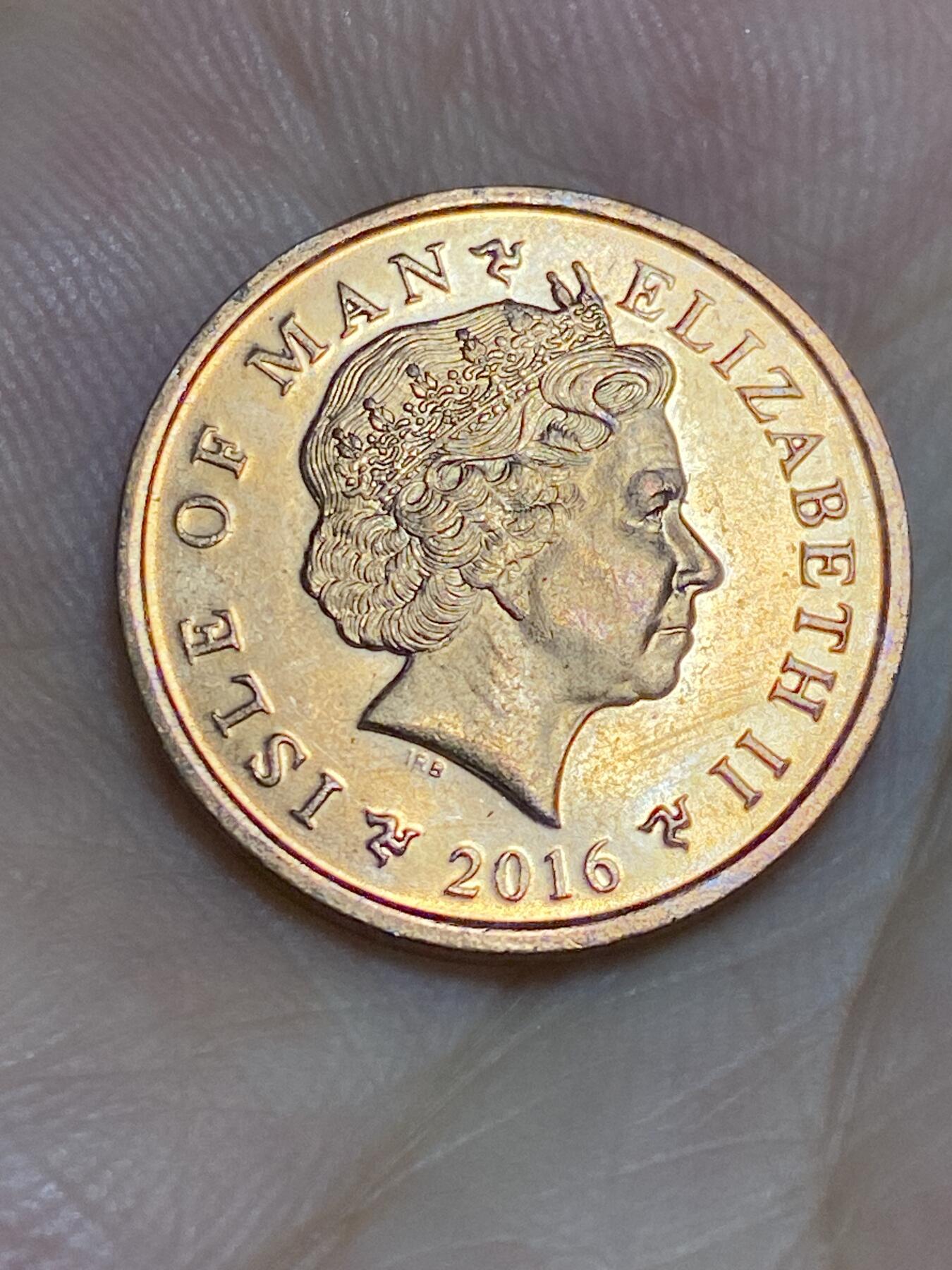 2025年第六十七场(总第九十三场）外国好品散币(免佣金) 马恩岛2016年1便士(伊丽莎白二世老年)