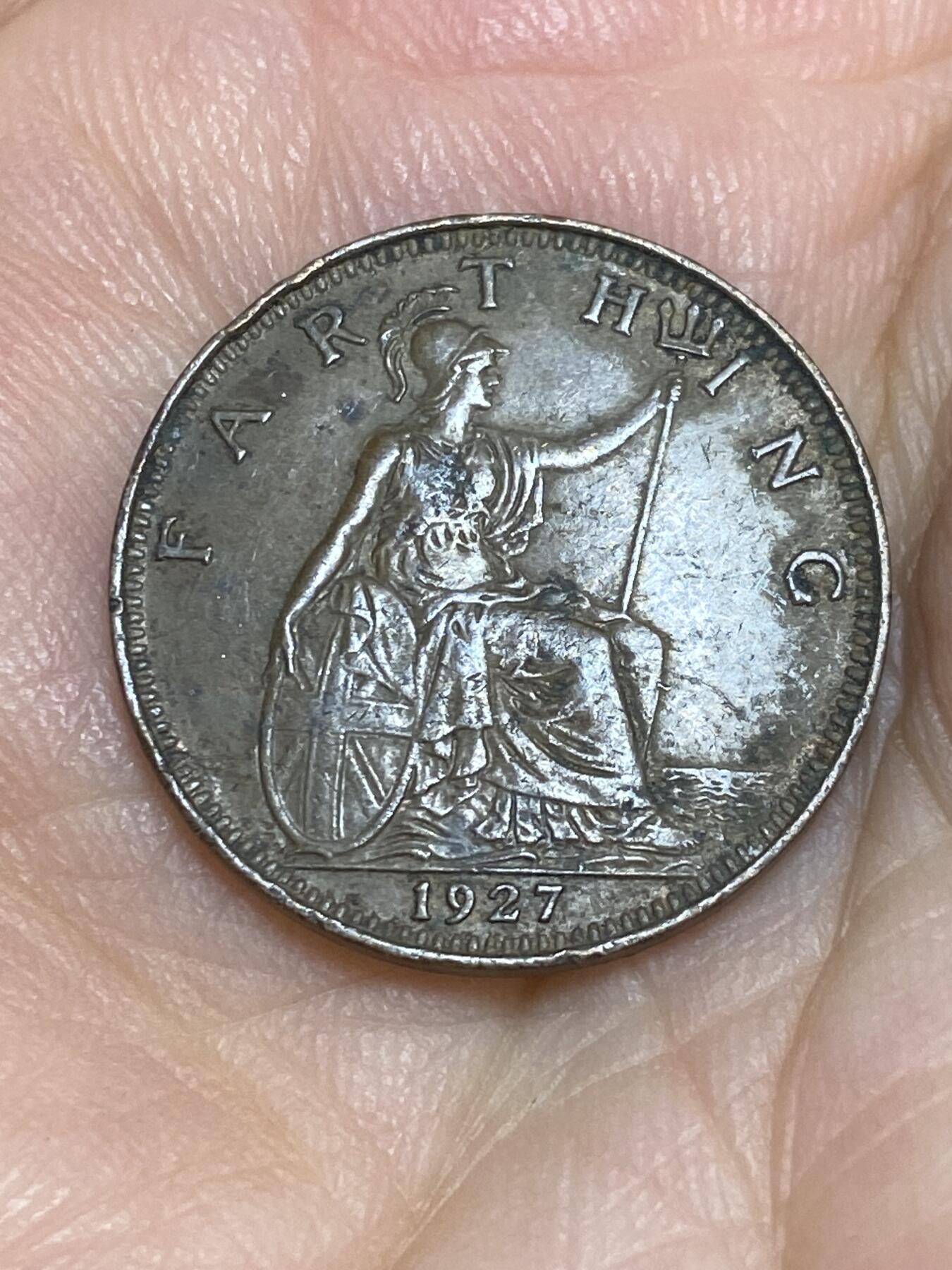 2025年第六十六场(总第九十二场）外国好品散币(免佣金) 英国🇬🇧1927年1法新(乔治五世第三版)