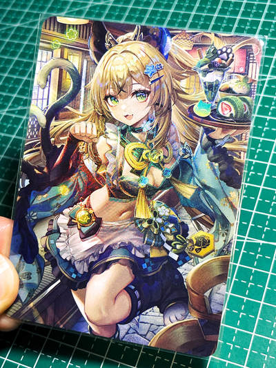 显眼宝23期 都是自己玩的卡 - 墨卡文创  原神绮良良1张  折光彩闪  大卡尺寸63*88