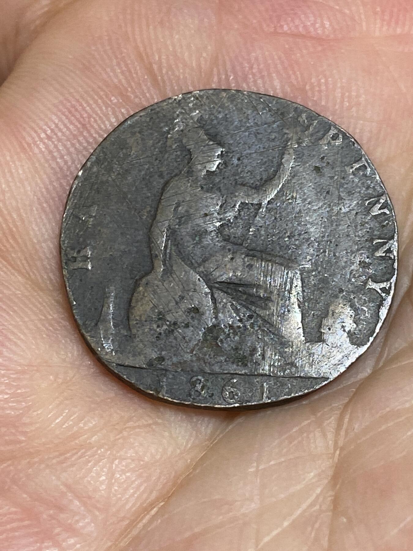 2025年第六十七场(总第九十三场）外国好品散币(免佣金) 英国🇬🇧1861年半便士(维多利亚女王中年，第二版)