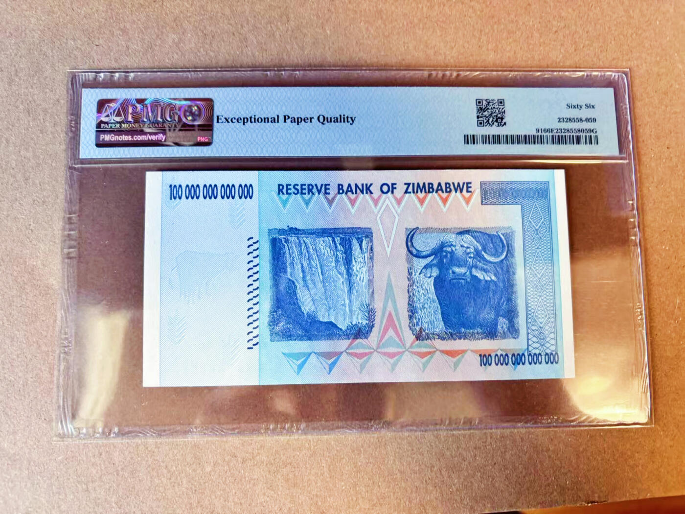 【Blue Auction】世界纸币精拍第696期【精】——18级TOP拍卖/信誉/品质/专业/高效💫 【AA】津巴布韦 2008年100万亿元 PMG66EPQ 