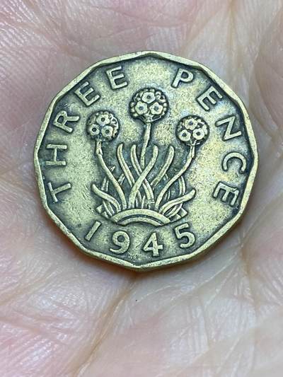 2025年第六十七场(总第九十三场）外国好品散币(免佣金) - 英国🇬🇧1945年3便士(乔治六世第一版，印度皇帝加字版)