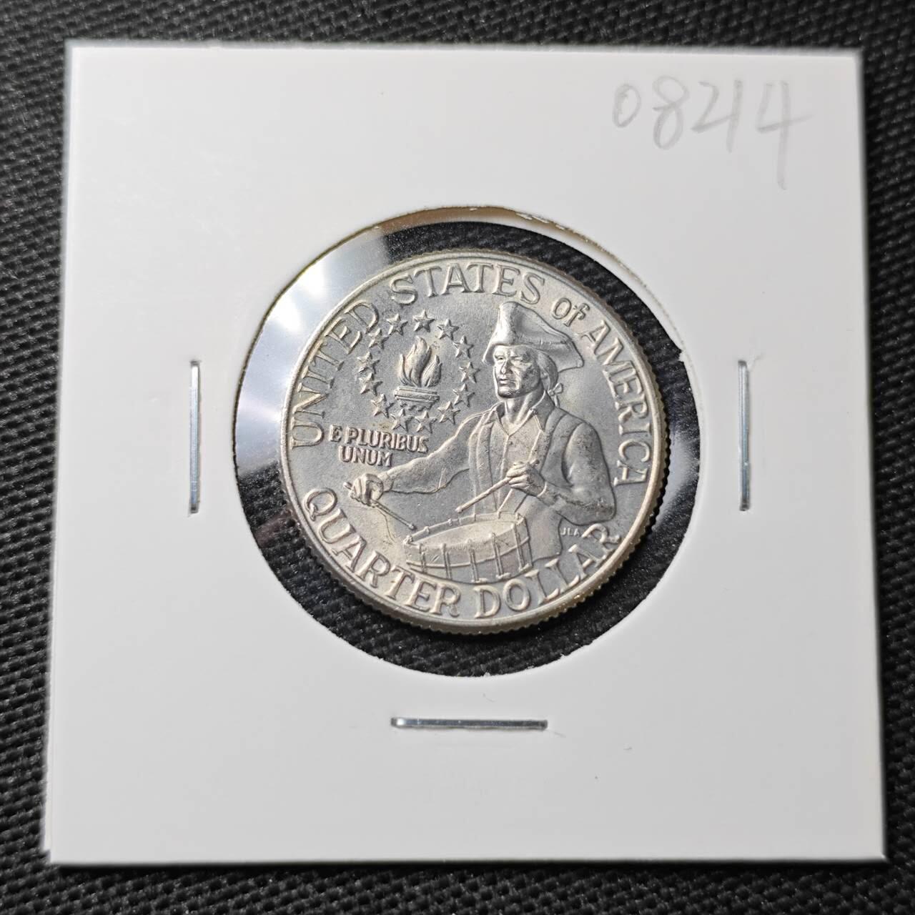 KK钱币收藏小铺 第308期 2月预留时间 周末发货  1976美国25分纪念币 好品
