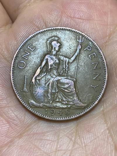 2025年第六十七场(总第九十三场）外国好品散币(免佣金) - 英国🇬🇧1948年1便士(乔治六世第一版，印度皇帝加字版，关门年)