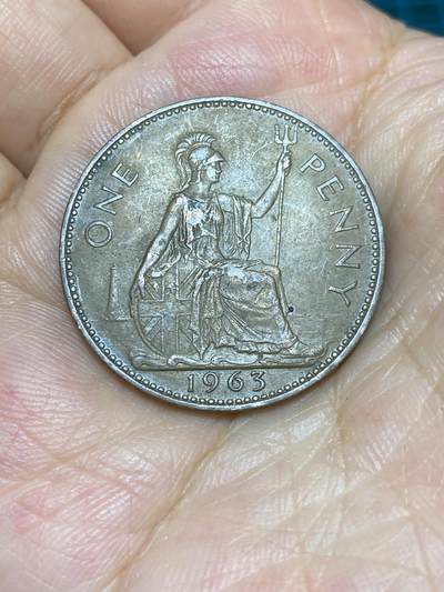 2025年第六十七场(总第九十三场）外国好品散币(免佣金) - 英国🇬🇧1963年1便士(伊丽莎白二世青年桂冠)